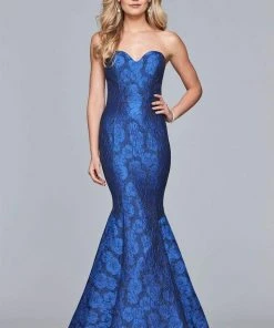 Faviana - S10118 Strapless Sweetheart Jacquard Mermaid Dress Formal Gowns 10 Faviana - S10118 Strapless Sweetheart Jacquard Mermaid Dress Formal Gowns
