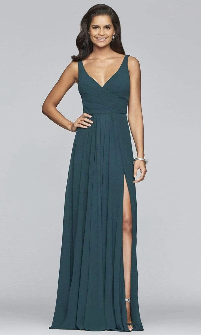 Faviana - S10177 V-Neck Sleeveless Chiffon Long Dress Formal Gowns 6 Faviana - S10177 V-Neck Sleeveless Chiffon Long Dress Formal Gowns