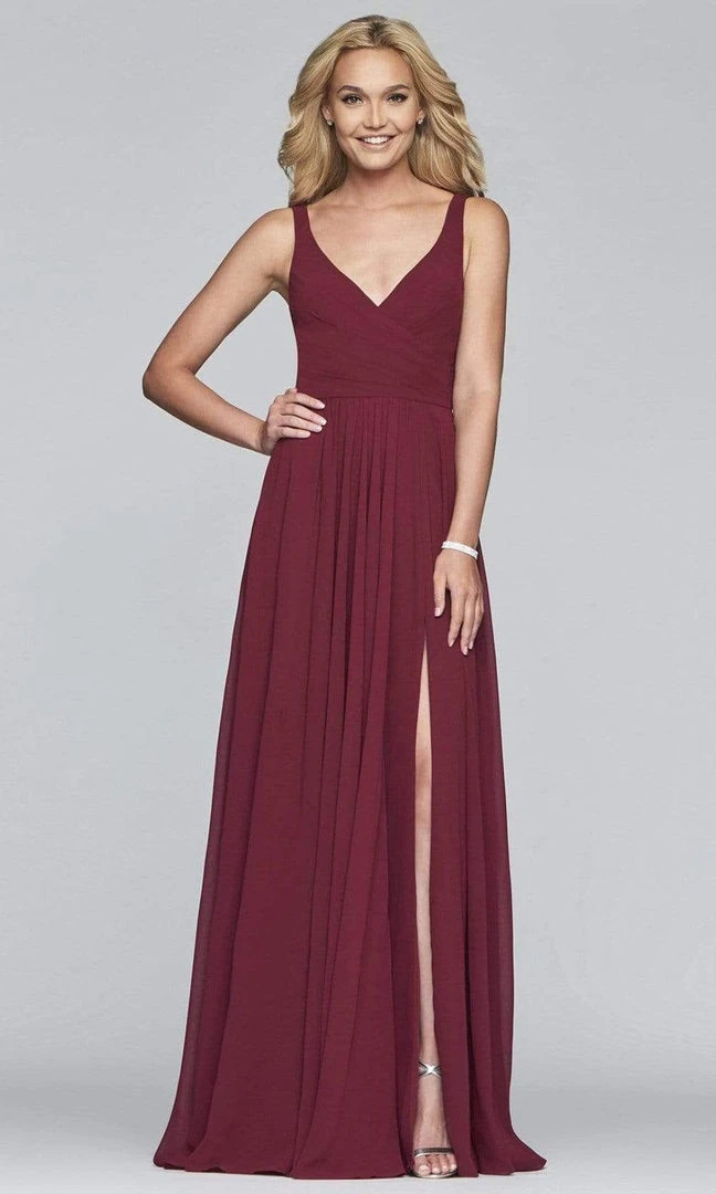 Faviana - S10177 V-Neck Sleeveless Chiffon Long Dress Formal Gowns 7 Faviana - S10177 V-Neck Sleeveless Chiffon Long Dress Formal Gowns