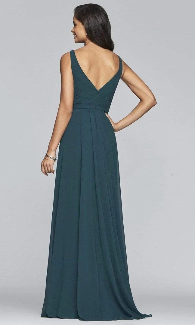 Faviana - S10177 V-Neck Sleeveless Chiffon Long Dress Formal Gowns 5 Faviana - S10177 V-Neck Sleeveless Chiffon Long Dress Formal Gowns