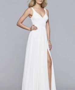 Faviana - S10177 V-Neck Sleeveless Chiffon Long Dress Formal Gowns 17 Faviana - S10177 V-Neck Sleeveless Chiffon Long Dress Formal Gowns