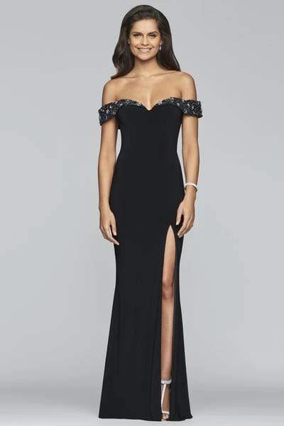 Formal Gowns Faviana - S10202 Beaded Sweetheart Off Shoulder Jersey Dress 6 Formal Gowns Faviana - S10202 Beaded Sweetheart Off Shoulder Jersey Dress