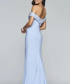 Formal Gowns Faviana - S10202 Beaded Sweetheart Off Shoulder Jersey Dress