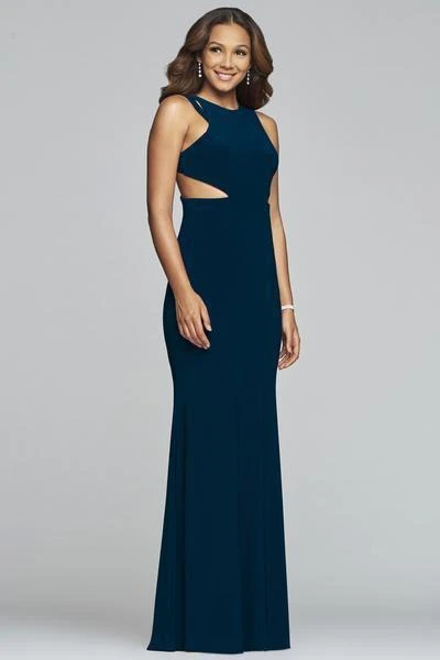 Faviana - S10224 Sleeveless Halter Jersey Fitted Dress 3 Faviana - S10224 Sleeveless Halter Jersey Fitted Dress