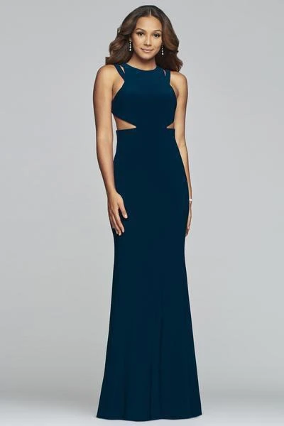 Faviana - S10224 Sleeveless Halter Jersey Fitted Dress 5 Faviana - S10224 Sleeveless Halter Jersey Fitted Dress
