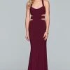 Formal Gowns Faviana - S10225 Sleeveless Halter Jersey Dress With Lace Up Back