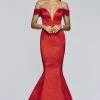 Faviana - S10241 Plunging V-neck Taffeta Mermaid Dress 1 Faviana - S10241 Plunging V-neck Taffeta Mermaid Dress