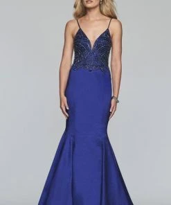Faviana - S10243 Beaded Plunging V-Neck Mermaid Gown 7 Faviana - S10243 Beaded Plunging V-Neck Mermaid Gown