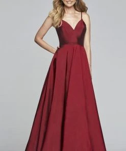 Formal Gowns Faviana - S10249 Sleeveless V-neck Taffeta Ballgown