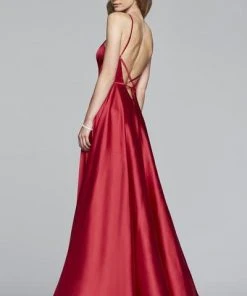 Faviana - S10254 Sleeveless Halter Charmeuse A-line Dress 6 Faviana - S10254 Sleeveless Halter Charmeuse A-line Dress