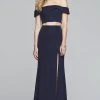 Faviana - S10262 Two Piece Glitter Jersey Off-Shoulder Dress Formal Gowns