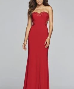 Faviana - S10271 Bead-Embroidered Cutout Strapless Sheath Gown 11 Faviana - S10271 Bead-Embroidered Cutout Strapless Sheath Gown
