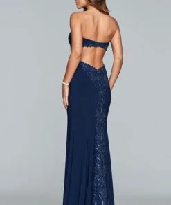 Faviana - S10271 Bead-Embroidered Cutout Strapless Sheath Gown 10 Faviana - S10271 Bead-Embroidered Cutout Strapless Sheath Gown