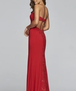 Faviana - S10271 Bead-Embroidered Cutout Strapless Sheath Gown 13 Faviana - S10271 Bead-Embroidered Cutout Strapless Sheath Gown