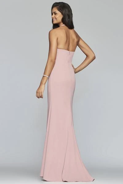 Faviana - S10284 Stretch Crepe Halter V-neck Fitted Dress 4 Faviana - S10284 Stretch Crepe Halter V-neck Fitted Dress