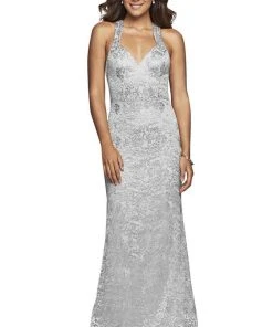 Faviana - S10303 Metallic Embroidered Sheath Evening Gown 10 Faviana - S10303 Metallic Embroidered Sheath Evening Gown
