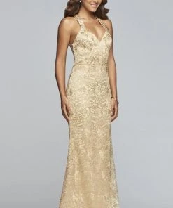 Faviana - S10303 Metallic Embroidered Sheath Evening Gown 9 Faviana - S10303 Metallic Embroidered Sheath Evening Gown