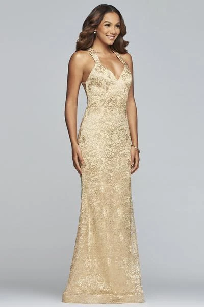 Faviana - S10303 Metallic Embroidered Sheath Evening Gown 5 Faviana - S10303 Metallic Embroidered Sheath Evening Gown