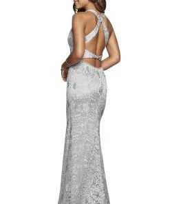 Faviana - S10303 Metallic Embroidered Sheath Evening Gown 11 Faviana - S10303 Metallic Embroidered Sheath Evening Gown