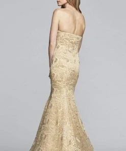 Formal Gowns Faviana - S10305 Strapless Metallic Embroidered Mermaid Dress