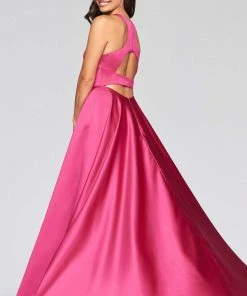 Formal Gowns Faviana - S10441 Scoop Neck Satin A-line Gown 11 Formal Gowns Faviana - S10441 Scoop Neck Satin A-line Gown