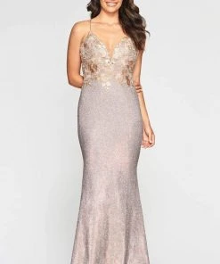 Faviana - S10483 Glittered And Embroidered Mermaid Dress