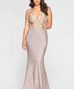 Faviana - S10483 Glittered And Embroidered Mermaid Dress 7 Faviana - S10483 Glittered And Embroidered Mermaid Dress