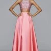 Formal Gowns Faviana - S7827 Frosted Satin Two Piece With Fully Beaded Bodice 2 Formal Gowns Faviana - S7827 Frosted Satin Two Piece With Fully Beaded Bodice