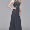 Faviana - S7989 Long Chiffon Dress With Bead Detailing 1 Faviana - S7989 Long Chiffon Dress With Bead Detailing