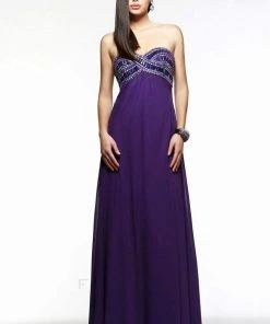 Faviana - Strapless Empire Chiffon Dress 7553 Formal Gowns