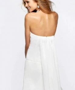 Cocktail Dresses Faviana - Strapless Sweetheart Chiffon Short Cocktail Dress 7075a 12 Cocktail Dresses Faviana - Strapless Sweetheart Chiffon Short Cocktail Dress 7075a