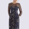 Cocktail Dresses Feriani Couture - Gilt Floral Embroidered Quarter Sleeve Dress 1 Cocktail Dresses Feriani Couture - Gilt Floral Embroidered Quarter Sleeve Dress