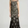 Formal Gowns Feriani Couture Illusion Bateau Embellished Evening Gown 18621 - 1 Pc Black In Size 6 Available