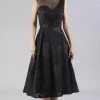 Feriani Couture - Illusion Bateau Lace Cocktail Dress 20518 - 1 Pc Black In Size 8 Available
