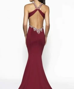 Blush By Alexia Designs Flair Prom - 19037 Embellished Halter Jersey Knit Mermaid Dress Formal Gowns 7 Blush By Alexia Designs Flair Prom - 19037 Embellished Halter Jersey Knit Mermaid Dress Formal Gowns