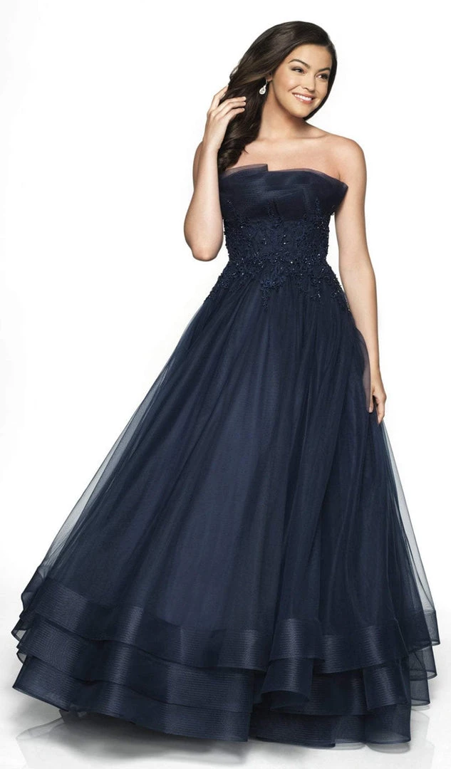 Blush By Alexia Designs Formal Gowns Flair Prom - 19051 Strapless Lace Tiered Tulle Ballgown 5 Blush By Alexia Designs Formal Gowns Flair Prom - 19051 Strapless Lace Tiered Tulle Ballgown