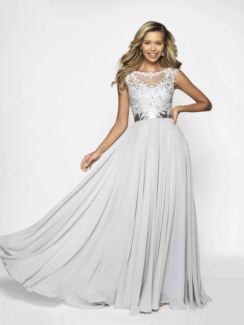 Blush By Alexia Designs Flair Prom - 19071 Cap Sleeve Illusion Beaded Appliqued Gown Formal Gowns 6 Blush By Alexia Designs Flair Prom - 19071 Cap Sleeve Illusion Beaded Appliqued Gown Formal Gowns