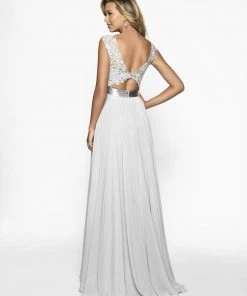 Blush By Alexia Designs Flair Prom - 19071 Cap Sleeve Illusion Beaded Appliqued Gown Formal Gowns 8 Blush By Alexia Designs Flair Prom - 19071 Cap Sleeve Illusion Beaded Appliqued Gown Formal Gowns