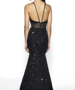 Blush By Alexia Designs Flair Prom - 19079 Illusion Midriff Sequined Mermaid Gown Formal Gowns