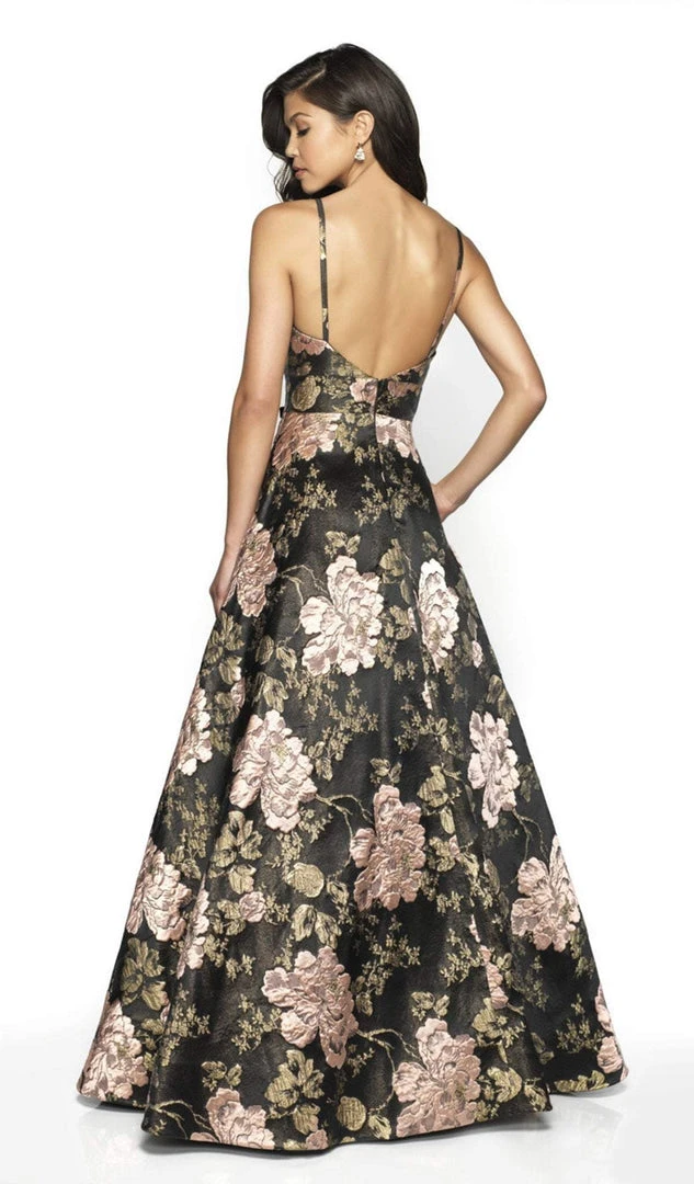 Blush By Alexia Designs Formal Gowns Flair Prom - 19097 Brocade Plunging V-neck A-line Dress 5 Blush By Alexia Designs Formal Gowns Flair Prom - 19097 Brocade Plunging V-neck A-line Dress