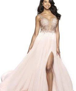 Blush By Alexia Designs Formal Gowns Flair Prom - 19103 Embellished Chiffon A-line Dress