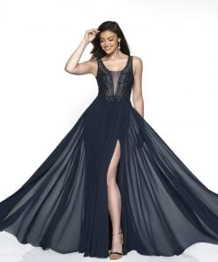 Blush By Alexia Designs Formal Gowns Flair Prom - 19103 Embellished Chiffon A-line Dress