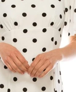 Gabby Skye - 19463M Flounce Sleeve Polka Dot A-Line Dress Cocktail Dresses