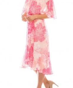 Gabby Skye - 95259MG Butterfly Sleeve Blouson Floral Chiffon Dress Cocktail Dresses