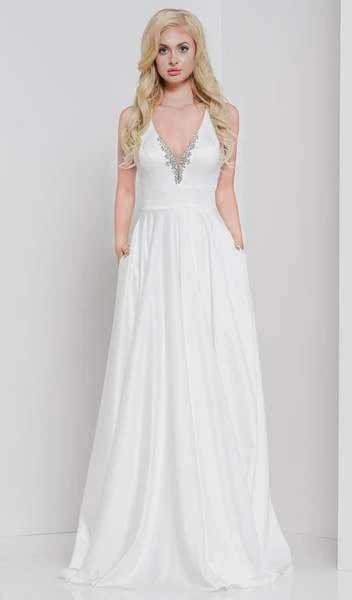 Colors Dress Formal Gowns Glow By Colors - Embellished Deep V-neck A-line Dress G813 - 1 Pc Blush In Size 8 Available 5 Colors Dress Formal Gowns Glow By Colors - Embellished Deep V-neck A-line Dress G813 - 1 Pc Blush In Size 8 Available