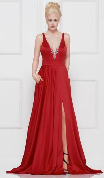 Colors Dress Formal Gowns Glow By Colors - Embellished Deep V-neck A-line Dress G813 - 1 Pc Blush In Size 8 Available 6 Colors Dress Formal Gowns Glow By Colors - Embellished Deep V-neck A-line Dress G813 - 1 Pc Blush In Size 8 Available