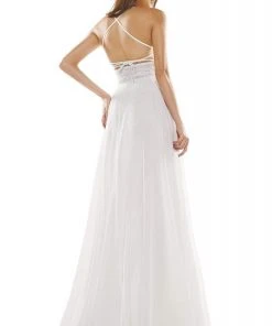 Colors Dress Glow Dress - G889 Strappy Sleeveless Lace Top Chiffon A-Line Gown Formal Gowns 27 Colors Dress Glow Dress - G889 Strappy Sleeveless Lace Top Chiffon A-Line Gown Formal Gowns