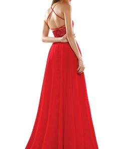 Colors Dress Glow Dress - G889 Strappy Sleeveless Lace Top Chiffon A-Line Gown Formal Gowns 23 Colors Dress Glow Dress - G889 Strappy Sleeveless Lace Top Chiffon A-Line Gown Formal Gowns