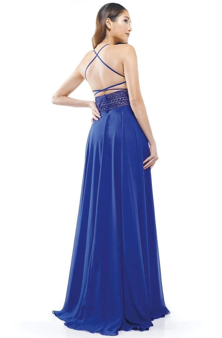 Colors Dress Glow Dress - G889 Strappy Sleeveless Lace Top Chiffon A-Line Gown Formal Gowns 12 Colors Dress Glow Dress - G889 Strappy Sleeveless Lace Top Chiffon A-Line Gown Formal Gowns