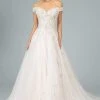 GLS By Gloria - GL1832 Embroidered Off-Shoulder A-line Gown